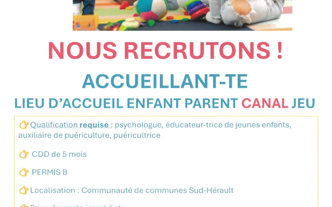 Offre d’emploi accueillant-te LAEP