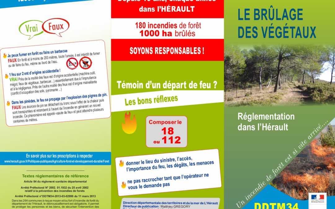 Brûlage des végétaux dans l&rsquo;Hérault